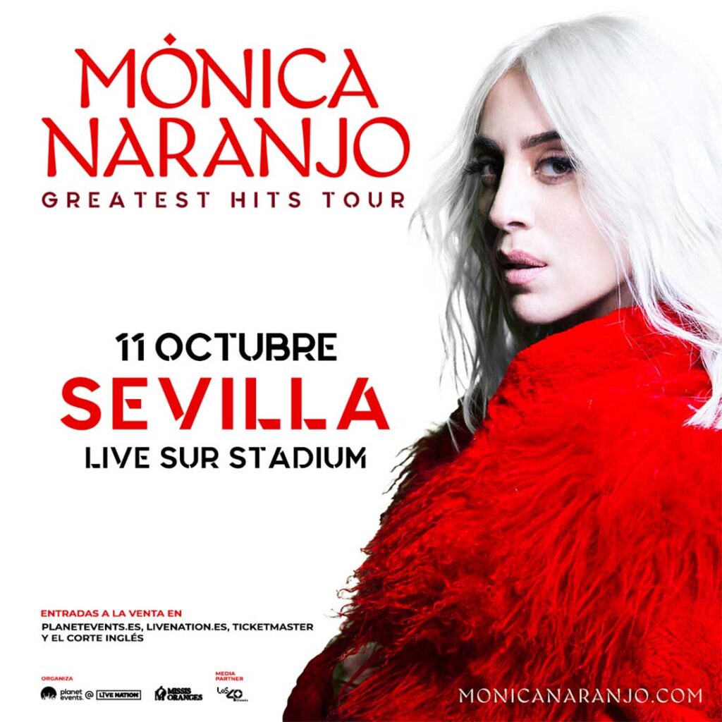 Monica Naranjo greatest hits tour 11 de octubre 2025 Estadio de la Cartuja